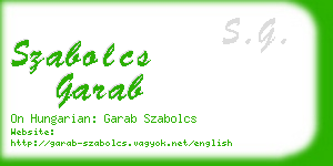 szabolcs garab business card